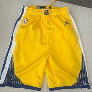 nba golden state warriors statement yellow swingman basketball shorts youth larg